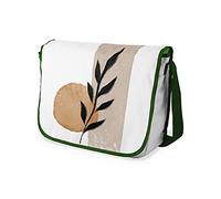 Le Jardin du Lin Digital Bedruckte Messenger Schultaschen mit Khaki Riemen für Mädchen und Jungen, Zurück zur Schule, Kuriertaschen für Schüler, Umhängetaschen, Größe: 29x36 Cm