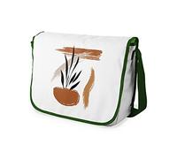 Le Jardin du Lin Digital Bedruckte Messenger Schultaschen mit Khaki Riemen für Mädchen und Jungen, Zurück zur Schule, Kuriertaschen für Schüler, Umhängetaschen, Größe: 29x36 Cm