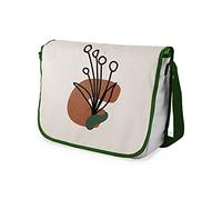 Le Jardin du Lin Digital Bedruckte Messenger Schultaschen mit Khaki Riemen für Mädchen und Jungen, Zurück zur Schule, Kuriertaschen für Schüler, Umhängetaschen, Größe: 29x36 Cm