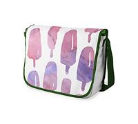 Le Jardin du Lin Digital Bedruckte Messenger Schultaschen mit Khaki Riemen für Mädchen und Jungen, Zurück zur Schule, Kuriertaschen für Schüler, Umhängetaschen, Größe: 29x36 Cm