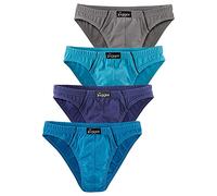 le jogger Minislip, knappe Form, schöne Farben mit kontrastfarbenen Pipings 8, 4 St. bunt Herren Strings Unterhosen Herrenwäsche Minislip 8, 4 St. türkis, grau, navy, royalblau