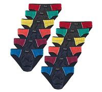 Slip LE JOGGER, Herren, Gr. 6, 12 Stk., blau (marine, schwarz), Jersey, Obermaterial: 100% Baumwolle, unifarben, körpernah, Unterhosen Slip, mit Farbhighlights (470515-6) marine, schwarz