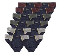 Slip LE JOGGER, Herren, Gr. 5, 12 Stk., blau (marine), Jersey, Obermaterial: 100% Baumwolle, unifarben, körpernah, Unterhosen Slip, mit Farbhighlights (878054-5) marine