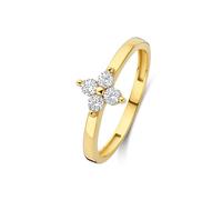 Le Marais Audrey 14K Goldring mit Zirkonia - Klassische Eleganz, 48, Gold Gold Zirkonia, Zirkonia