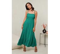 Le Monde du Lin Leinen-Kleid in Grün - Größe 40/42 | Damen Kleider