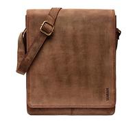 LEABAGS London Umhängetasche Herren Leder - Herrentasche zum Umhängen Echtes Leder 32x26x8 cm Kleine Schultertasche Vintage