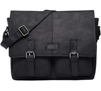 LEABAGS Messenger Bag Männer Vintage, Cambridge Echtleder Herren Umhängetaschen Aktentasche Herren & Damen Leder Laptoptasche Groß bis 15 Zoll Umhängetasche mit Schultergurt