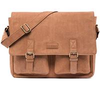 LEABAGS Messenger Bag Männer Vintage, Cambridge Echtleder Herren Umhängetaschen Aktentasche Herren & Damen Leder Laptoptasche Groß bis 15 Zoll Umhängetasche mit Schultergurt