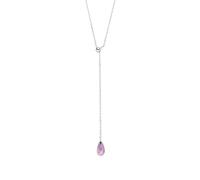 Leaf Kette Y-Gem Drop, Amethyst, Silber