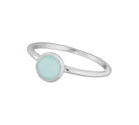 Leaf Ring Stacking Aqua Chalzedon, 6 mm, Silber52, Ø innen ca. 16,5 mm