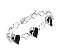 Leafael Muttertag Armband Damen, Infinity Love Herzanhänger Armband mit Geburtsstein, silber, nickelfrei & hautfreundlich, 18+5 cm mit Geschenkbox