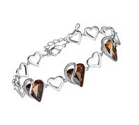 Leafael Muttertag Armband Damen, Infinity Love Herzanhänger Armband mit Geburtsstein, silber, nickelfrei & hautfreundlich, 18+5 cm mit Geschenkbox