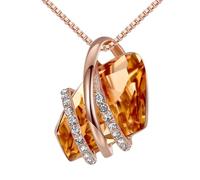 Leafael Wunschstein Halskette Damen, Halsketten für Frauen mit Geburtsstein Kristalle, Schmuck für Frauen mit Geschenk-Box, Allergie-frei Geburtsstein kette damen, Anhänger Silber-Ton oder Rose Gold