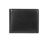 Leandro Lido Kunstleder Geldbeutel Kartenhalter Geldbörse Herren, Damen mit Münzfach, Sichtfach, dünn, klein, kompakt, minimalistisch mit Geschenkbox Classic Brieftasche (Schwarz)