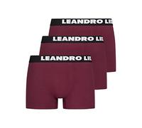 Leandro Lido Ravello Herren Classic Boxershorts 3er und 9er-Pack atmungsaktiv, Baumwollmischung, enganliegend, Männer Unterwäsche Set (as3, Alpha, m, Regular, Regular, Rot)