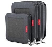 LeanTravel Kompressionsverpackungswürfel, Gepäck-Organizer Set (schwarz)