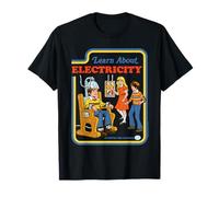Learn About Electricity Sarcastic Retro Funny Adult Humor T-Shirt