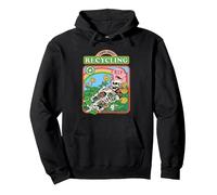 Learn About Recycling Sarcastic Retro Funny Adult Humor Pullover Hoodie, Unisex für Erwachsene, Schwarz, M