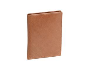 LEAS Ausweis- und Kreditkartenhülle Echt-Leder, cognac Card-Collection