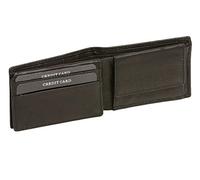 LEAS Damen und Herren Klassische Minibörse RFID-Schutz Mini Scheintasche mit Klappe extra flach im Querformat Echt-Leder, schwarz