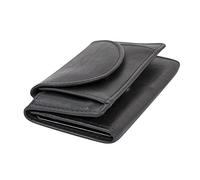 LEAS Minigeldbörse im Wickelformat Echt-Leder im Querformat, schwarz Mini-Edition