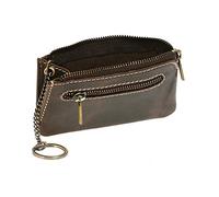 LEAS Schlüsseltasche natur robust mit 2 Ringen Echt-Büffel-Leder, braun Vintage-Collection