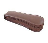 LEAS Uhrenetui für 1 Uhr mit Reißverschluss aus feinstem Rind Leder 15x6x2,5cm (BxHxT) (braun)