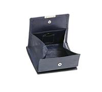 LEAS Wiener-Schachtel mit großer Kleingeldschütte RFID Schutz Folie, Echt-Leder, dunkelblau Special Edition