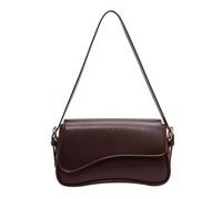 Leather Crossbody Bags For Women Female Small Flap Shoulder Underarm Bag Armpit Handbags And Purses(Coffee)
