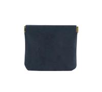 Leather Drawstring Pouch Geldbörse aus Leder, Kordelzugbeutel Rindsleder mit Federrückstellverschluss, kleine Retro-Tasche 12 x 10,5 cm