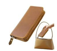Leather Fountain Pen Case - Leather Pencil Case, Vintage Stationery Storage Organizer With 3 Slots | Fountain Pen Pouch For Travel Home Workplace School Study Artist Drawing Journaling Sketching
