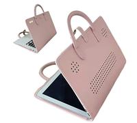 Leather Laptop Sleeve - 36x24x3cm Pink PU Leather Laptop Bag with Handle - Easy to Carry Computer Accessory, Luggage & Travel Gear, Waterproof Notebook Carrying Case for Women, Men
