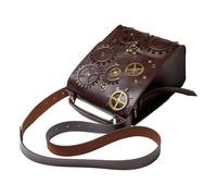 Leather Shoulder Bag - 2 Compartments Large Capacity Portable Sling Bag | Shoulder Bag for Travel Daily Work Commute Hiking Casual Tablet Phone Wallet Keys Power Bank Cards Passport Sunglasses