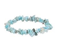 Lebensquelle Plus Larimar Splitterarmband | Handgefertigtes Elastisches Stretch Splitter Armband | Echter natürlicher Edelstein (Larimar)