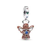 Lebkuchen-Engel Charm-Anhänger, 925er Silber, Moments