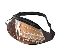 Lebkuchenhaus Bauchtasche für Herren und Damen, wasserdichte Sport-Hüfttasche, modische Gürteltasche, Umhängetasche, Hüfttasche mit verstellbarem Riemen, große Schultertasche für Reisen, Wandern