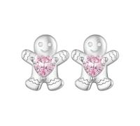 Lebkuchenmann-ohrstecker, 925er-sterlingsilber, Weihnachtsgeschenkbox, Ohrringe Für Frauen, Weihnachtsfeier, Schmuck, Geschenk
