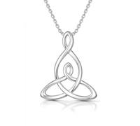 LeCalla 925 Sterling Silber Keltische Mutterschaftsknoten-Halskette für Damen | Irischer Liebesknoten-Anhänger als Glücksbringer | Keltischer Schmuck für Freundin, Ehefrau, Mutter, Nichte 20 Zoll