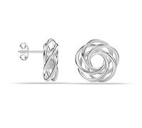 LeCalla 925 Sterling Silber Liebesknoten Ohrstecker Schmuck italienisches Design klassisch verdrillter Draht Liebesknoten Ohrring für Frauen 15mm | Muttertagsgeschenk für Mama, Ehefrau, Sie