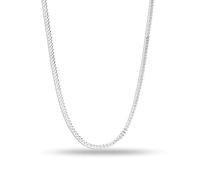 LeCalla Links 925 Sterling Silber italienische Fox-Tail Rope Chain Halskette für Teenager und Frauen 16 Zoll