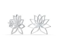 LeCalla Lotus-Ohrringe aus 925er Sterlingsilber für Damen | Lotusblüten-Ohrstecker | Minimalistische Blumenohrringe für Damen, 18 mm