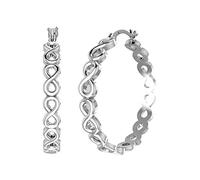 LeCalla Sterling Silber Schmuck Infinity-Linked-Liebe-Band-Ohrringe für Frauen