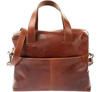 LECONI Schultertasche Henkeltasche für Frauen Büffel-Leder DIN-A4 Businesstasche Handtasche Shopper für Damen 36x29x12cm braun LE0059-buf