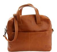 LECONI Schultertasche Henkeltasche für Frauen Büffel-Leder DIN-A4 Businesstasche Handtasche Shopper für Damen 36x29x12cm braun cognac LE0059-buf