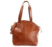 LECONI Shopper Schultertasche Damen Handtasche Ledertasche Natur Henkeltasche aus Büffel-Leder Damentasche 33x30x10cm cognac LE0060-buf