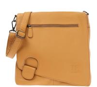 LECONI Umhängetasche Damen-Tasche Crossbag Leder Natur Schultertasche Vintage-Look Ledertasche Frauen + Herren Handtasche aus Echt-Leder 29x29x6cm senf LE3073-sof