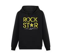 Lectoure Pure Rockstar Energy Duplex Hoody Graphic Mens Black Printed Hoodie Top L