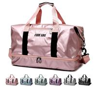 LEcylankEr Sporttasche Damen Kleine Sporttasche mit Schuhfach und Nassfach， wasserdichte Gym Bag，für Sport, Fitness，Reisen (Rosa)