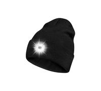 LED-beleuchtete Beanie mit Taschenlampe, gestrickte Wintermütze für Männer, Väter, Frauen, Unisex-Kappe