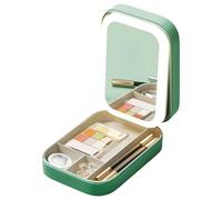 LED-beleuchtete Make-up-Aufbewahrungsbox, mit LED-Licht ausgestattete Schmuckschatulle und Make-up-Brille, Kombination für moderne Frauen, faltbarer Schmuck